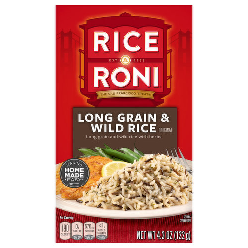 Rice-A-Roni Rice, Original, Long Grain & Wild