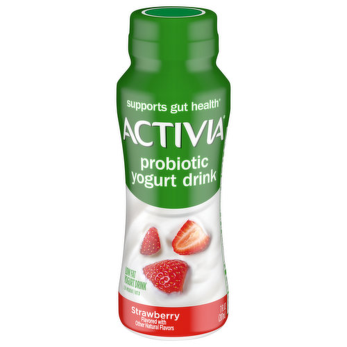 Activia Yogurt Drink, Low Fat, Strawberry Flavored, Probiotic