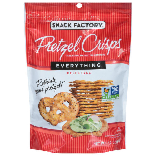 Snack Factory Pretzels Crisps, Everything, Deli Style