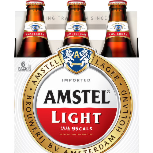 Amstel tradition. Amsterdam. Brewing tradition since 1870. Enjoy Amstel Light responsibly. Please recycle. Recyclable.
