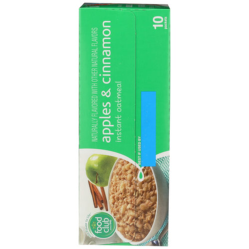 Food Club Apples & Cinnamon Instant Oatmeal