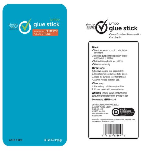 Simply Done Glue Stick 0.7 oz, School Supplies