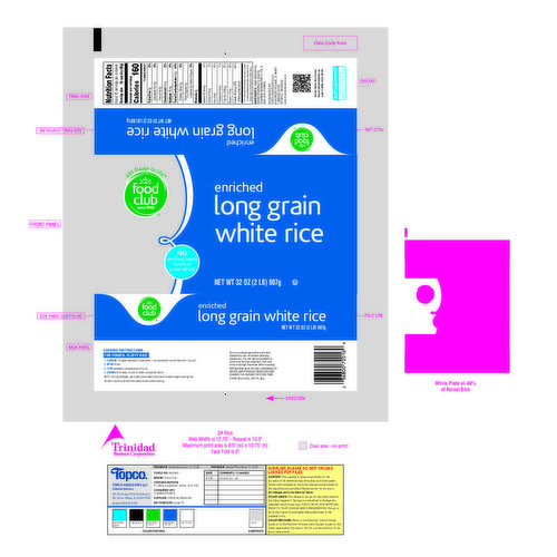 Food Club White Rice, Long Grain, Enriched