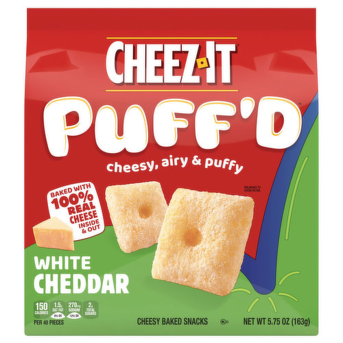 Cheez-It Cheesy Baked Snacks, White Cheddar