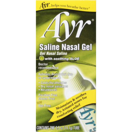 Ayr Saline Nasal Gel, with Soothing Aloe