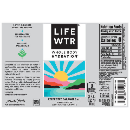 LIFEWTR Enhanced Water - 20 fl oz Bottle