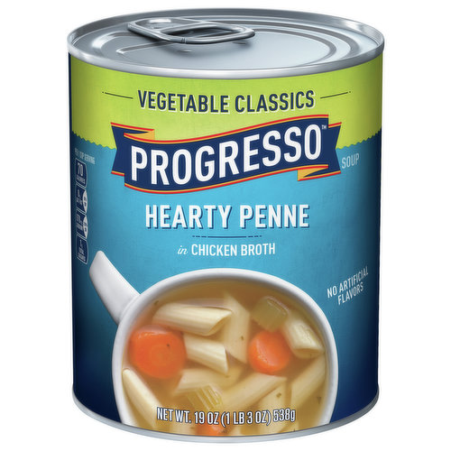Progresso Soup, Hearty Penne in Chicken Broth, Vegetable Classics