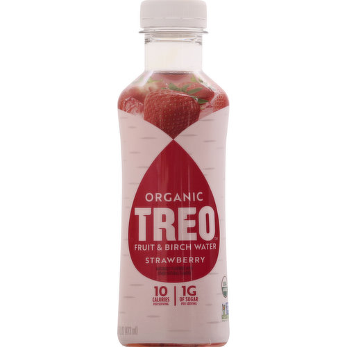 Treo Fruit & Birch Water, Organic, Strawberry