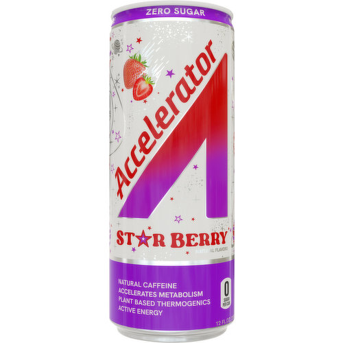 Accelerator Energy Drink, Zero Sugar, Star Berry