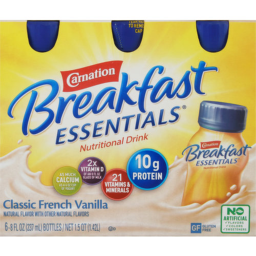 Carnation Nutritional Drink, Classic French Vanilla, 6 Pack