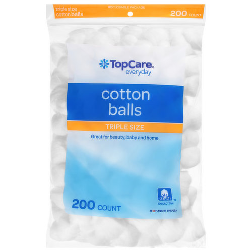 TopCare Cotton Balls, Triple Size