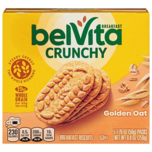 belVita Breakfast Biscuits, Golden Oat, Crunchy
