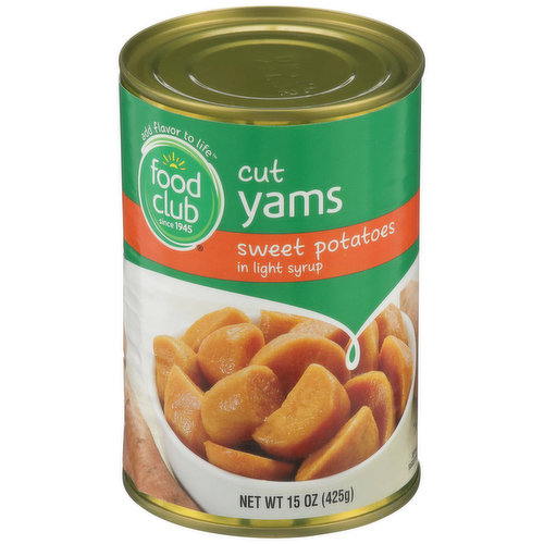 Food Club Cut Yams Sweet Potatoes In Light Syrup