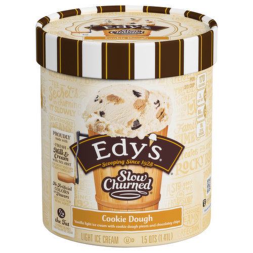 Edy's Ice Cream, Cookie Dough, Light