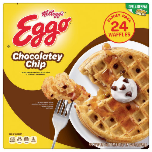 Eggo Waffles, Chocolatey Chip, Family Pack