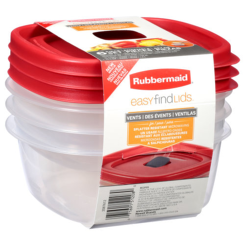 Rubbermaid Easy Find Lids Food Storage Containers, Value Pack, Plastic  Containers