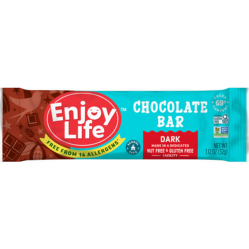 Enjoy Life Chocolate Bar, Dark