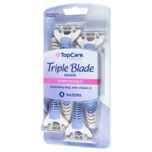 TopCare Razors, Disposable, Triple Blade