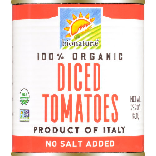 bionaturae Diced Tomatoes, No Salt Added