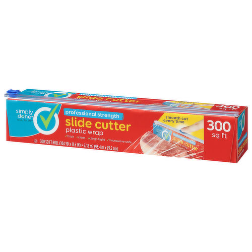 Plastic Cling Wrap With Slide Cutter For Food Products