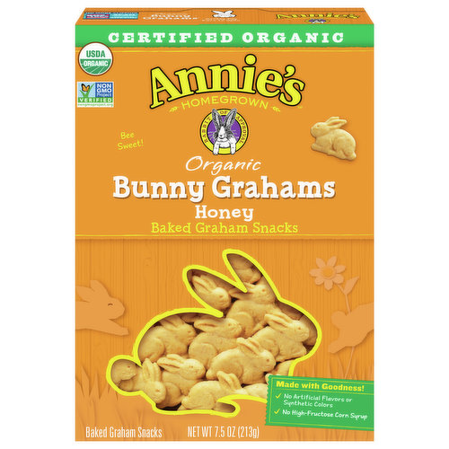Annie's Bunny Grahams, Organic, Honey