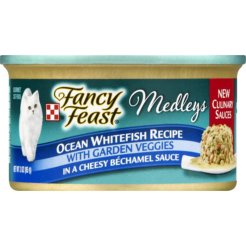 Fancy Feast Cat Food, Gourmet, Ocean Whitefish Recipe