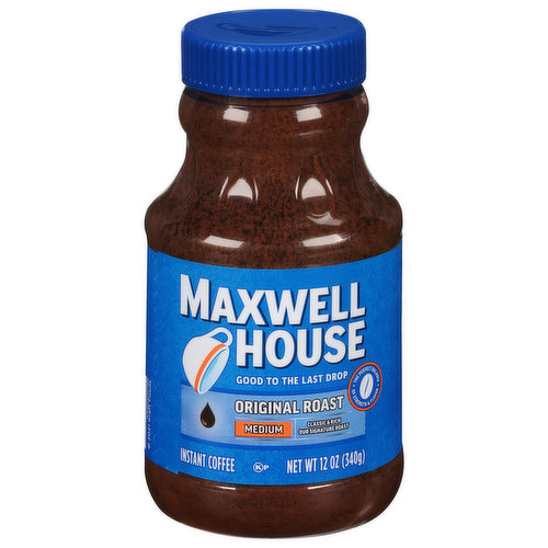 Maxwell House Instant Coffee, Original Roast, Medium