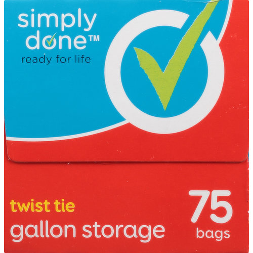Simply Done Twist Tie Gallon Storage Bags