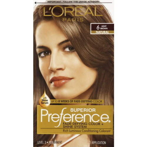 Superior Preference Colorant, Rich Luminous Conditioning, Natural, Light Brown 6