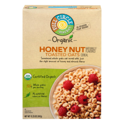 Full Circle Market Cereal, Toasted Oats, Honey Nut