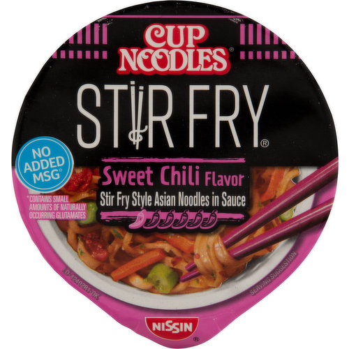 Nissin Cup Noodles Stir Fry Noodles in Sauce, BBQ, 2.89 Ounce