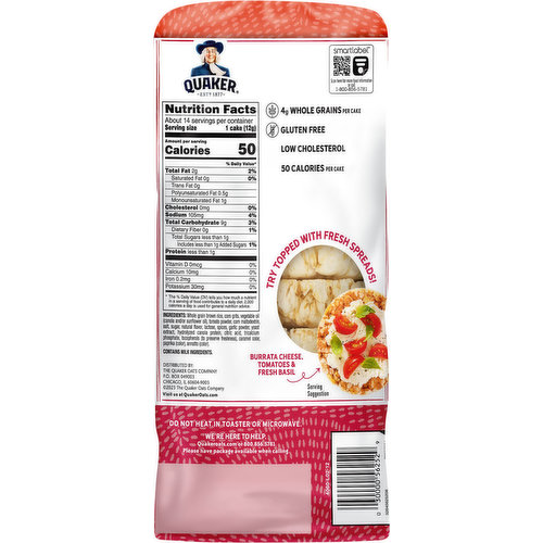 Quaker Rice Cakes, Lightly Salted, 4.47 oz