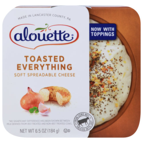 Alouette Spreadable Cheese, Soft, Toasted Everything