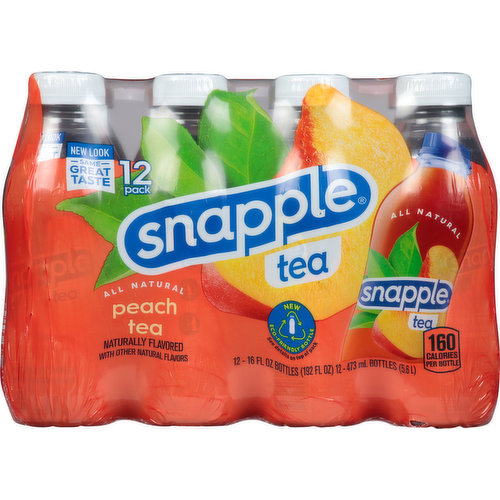 Snapple - Diet Peach Tea - 16 oz (12 Plastic Bottles)