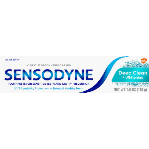 Sensodyne Toothpaste, Deep Clean + Whitening
