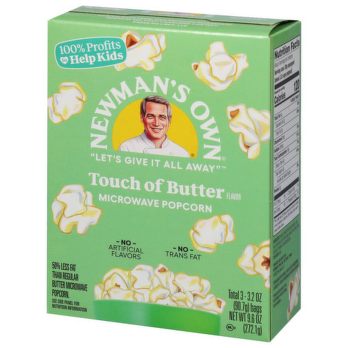 Newman's Own Microwave Popcorn, Touch of Butter Flavor