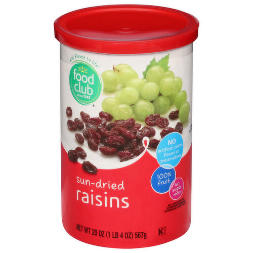 Food Club Raisins, Sun-Dried