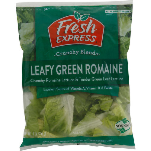 Fresh Express Salad, Leafy Green Romaine, Crunchy Blends