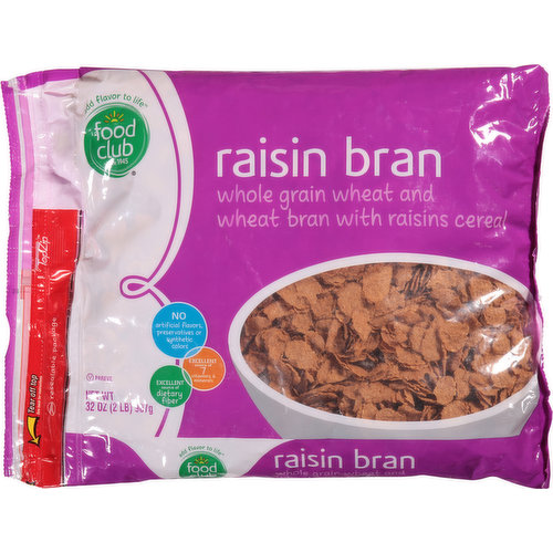 Food Club Cereal, Raisin Bran