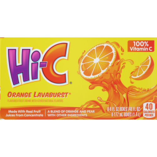 Hi-C Fruit Drink, Orange Lavaburst