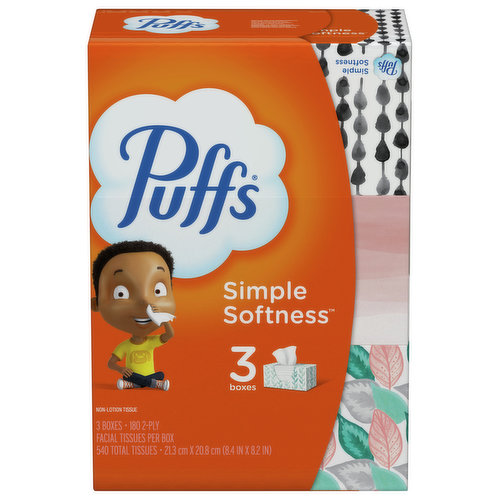 Puffs Facial Tissues, Non-Lotion, 2-Ply