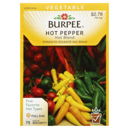 Burpee Seeds, Hot Pepper, Hot Blend
