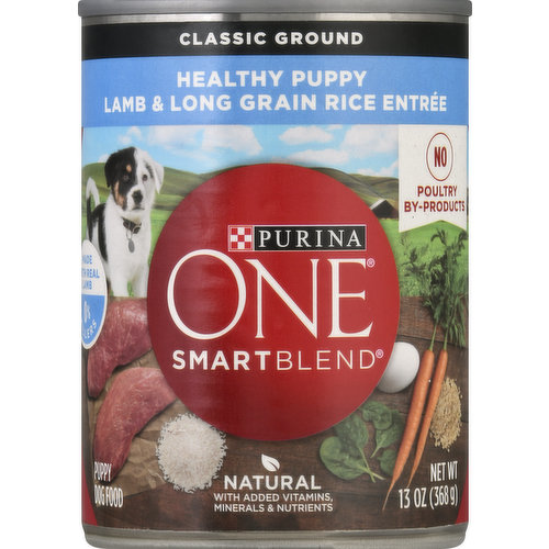 Purina One Dog Food, Lamb & Long Grain Rice Entree, Classic Ground