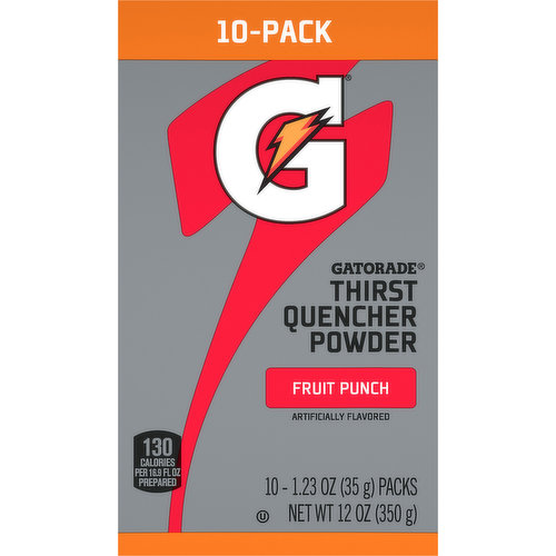 Gatorade Thirst Quencher Powder, Fruit Punch, 10-Pack