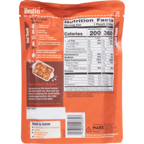 Ben's Original Mexican Style Microwave Rice Pouch 250g