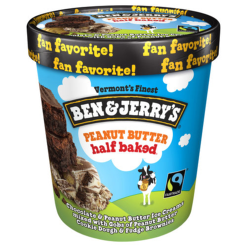 Ben & Jerry's Ice Cream, Peanut Butter Half Baked