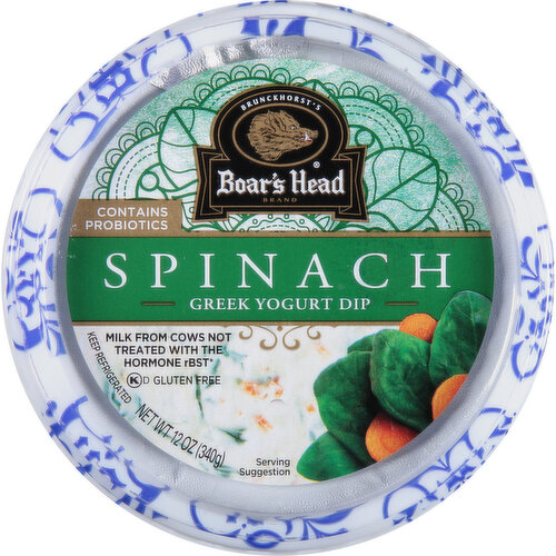 Boar's Head Yogurt Dip, Greek, Spinach