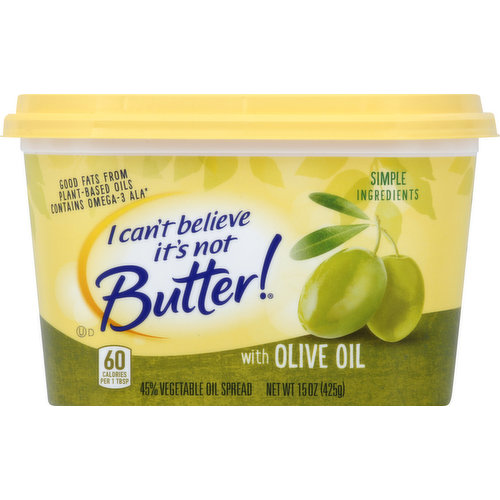 I Can't Believe It's Not Butter! Vegetable Oil Spread, with Olive Oil, 45%