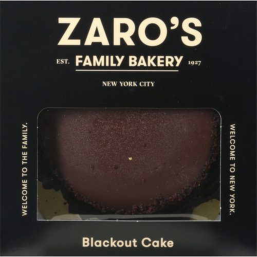 Zaro's Family Bakery Cake, Blackout