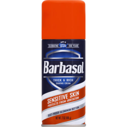 Barbasol Shaving Cream, Sensitive Skin, Thick & Rich